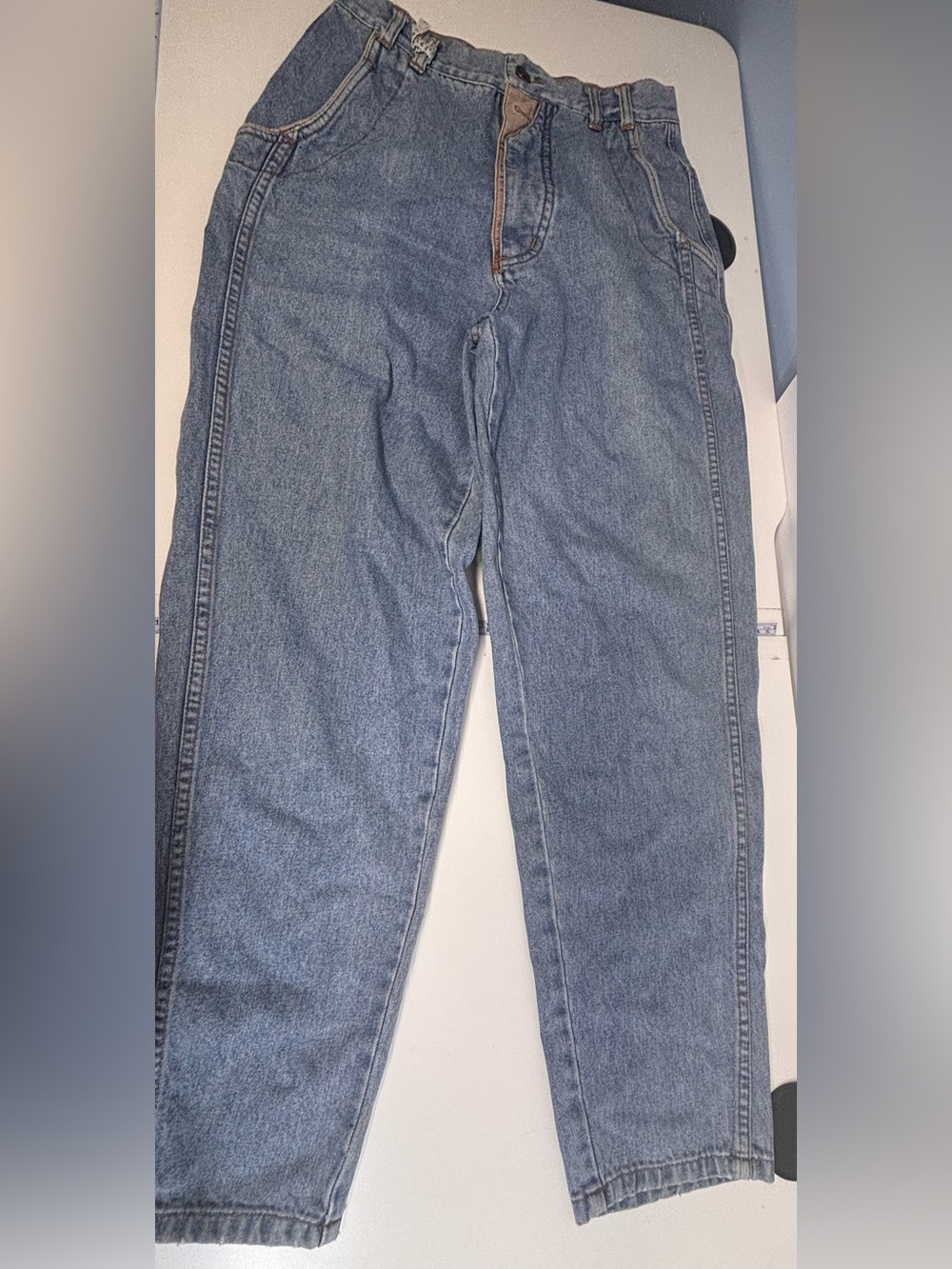 1980s Nevada Vintage high-waisted ribcage western cowgirl denim jeans size 31 - Picture 2 of 10